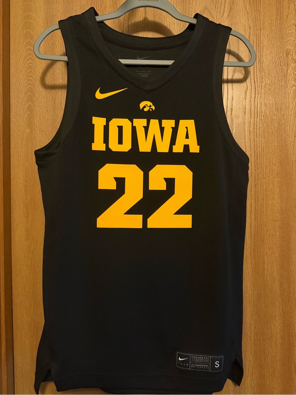 Caitlin Clark Nike Iowa Black & Gold #22 Basketball Jersey